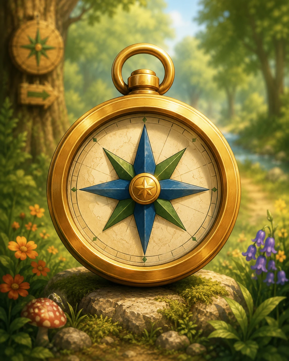 Het magische kompas van Spel in het bos