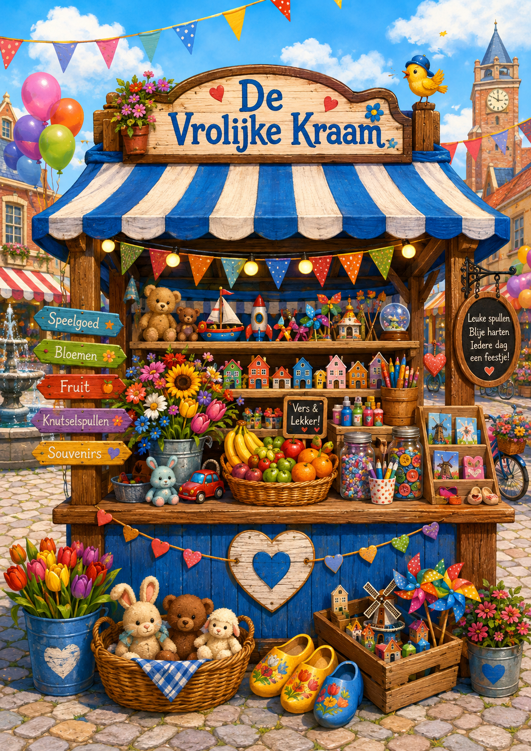Voorbeeld van Ontwerp je eigen marktkraam