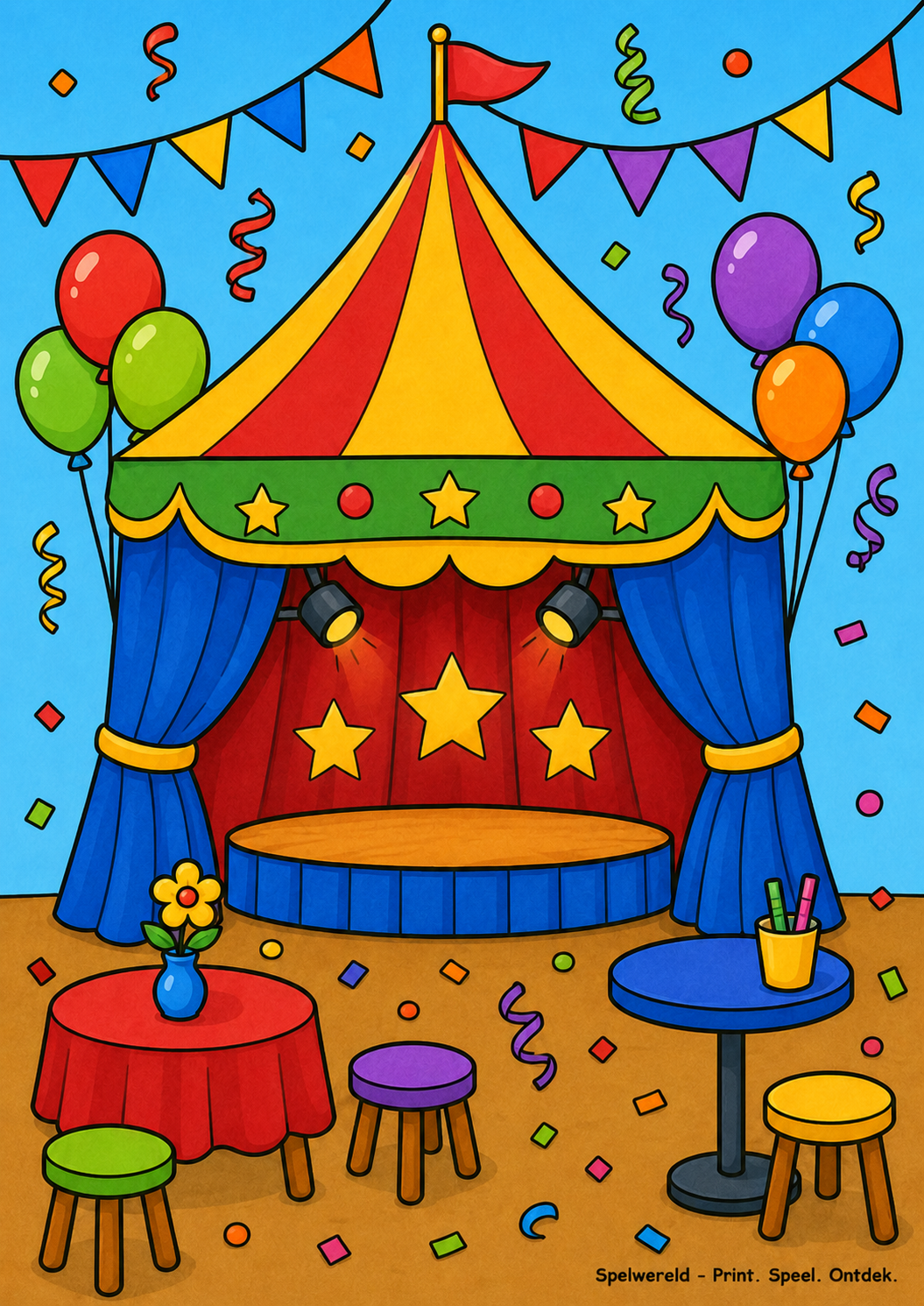 Voorbeeld van Feesttent met podium