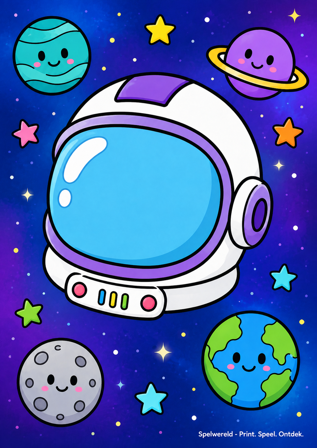 Voorbeeld van Ruimtehelm tussen de planeten