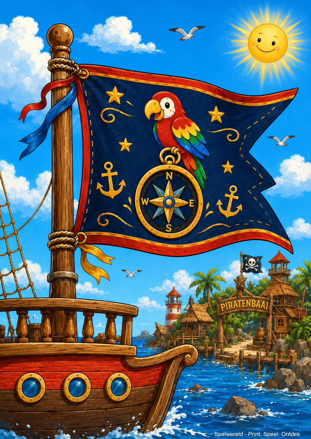 Voorbeeld van Ontwerp je eigen piratenvlag